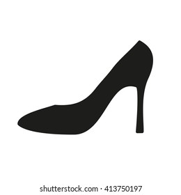 Vector icon, high heels shoes