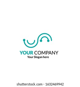 Vector icon, hi-tech circle company logo design, business symbol concept, minimal line style