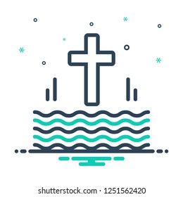 Vector icon for holy river