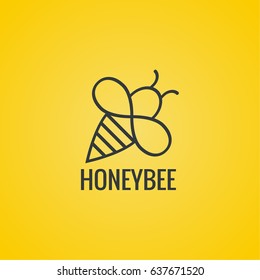 Vector icon honeybee. 