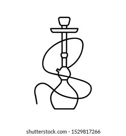 Vector icon for Hookah. A Smoking mixture icon. Linear icon Hookah.