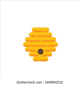 vector of icon hornet hive flat