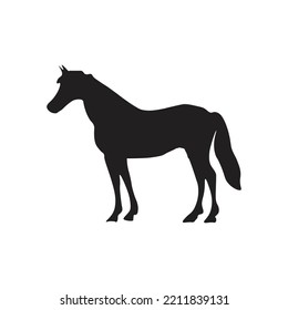 Vector icon horse isolated on white background. Vector illustration.