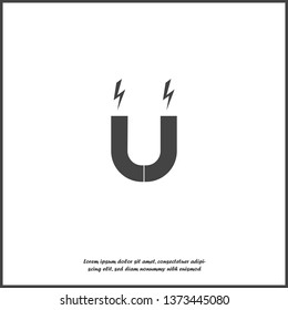 Vector icon horseshoe on white isolated background. Layers grouped for easy editing illustration. For your design.
