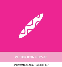 Vector Icon of Hot Dog on Magenta Background. Eps.10.