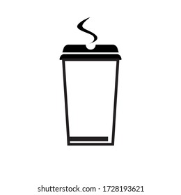 Vector icon of a hot drink container