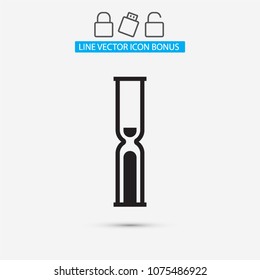 Vector icon hourglass 10 EPS