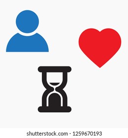 Vector icon hourglass 10 EPS
