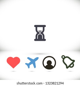 Vector icon hourglass 10 EPS