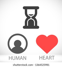 Vector icon hourglass 10 EPS