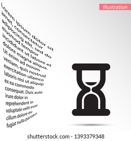 Vector icon hourglass 10 EPS . Lorem Ipsum Illustration design