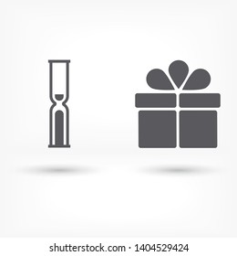 Vector icon hourglass 10 EPS . Lorem Ipsum Illustration design