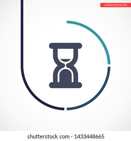 Vector icon hourglass 10 EPS . Lorem Ipsum Illustration design