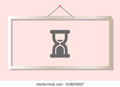 Vector icon hourglass 10 EPS . Lorem Ipsum Illustration design