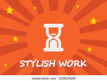 Vector icon hourglass 10 EPS . Lorem Ipsum Illustration design