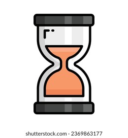 Icono vectorial del reloj de arena en estilo moderno