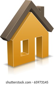 Vector icon of house.