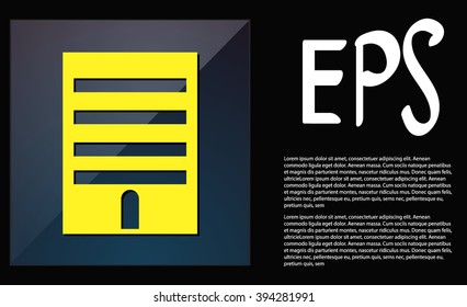 vector icon of house building in the flat style