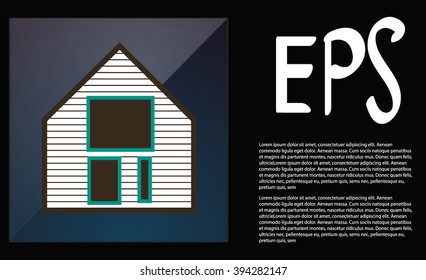 vector icon of house building in the flat style
