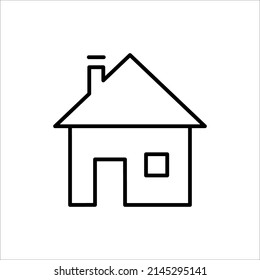 Icono vector de la casa. Se puede usar para recursos web o publicidad al aire libre en forma de iconos, luces de neón y otros propósitos.