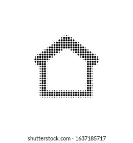 vector icon of house  in halftone