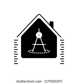 Vector icon for house measurement