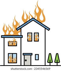 Vector Icon House Fire