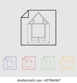 Vector icon house project