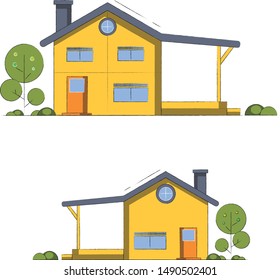 Vector icon house. For web design  also useful for infographics isolated on white background.