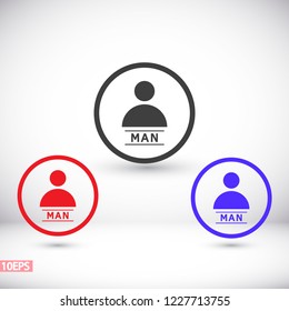 Vector icon human 10 EPS