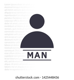 Vector icon human 10 EPS . Lorem Ipsum Illustration design