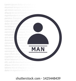 Vector icon human 10 EPS . Lorem Ipsum Illustration design