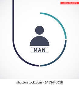 Vector icon human 10 EPS . Lorem Ipsum Illustration design
