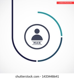 Vector icon human 10 EPS . Lorem Ipsum Illustration design