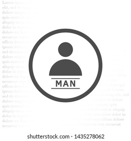 Vector icon human 10 EPS . Lorem Ipsum Illustration design