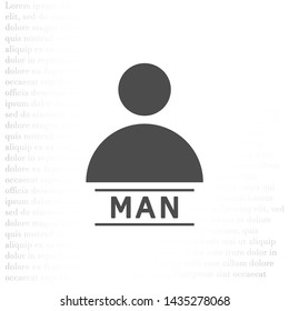 Vector icon human 10 EPS . Lorem Ipsum Illustration design
