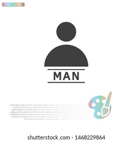 Vector icon human 10 EPS . Lorem Ipsum Illustration design