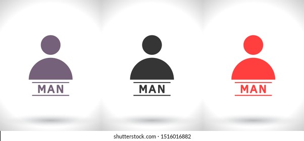 Vector icon human 10 EPS . Lorem Ipsum Illustration design