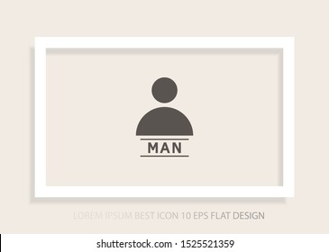 Vector icon human 10 EPS . Lorem Ipsum Illustration design