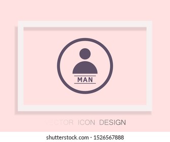 Vector icon human 10 EPS . Lorem Ipsum Illustration design