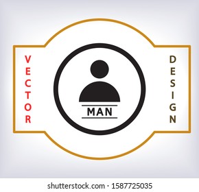 Vector icon human 10 EPS . Lorem Ipsum Illustration design