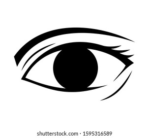 Vector icon of human eye with black and white.eps10