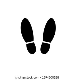 Vector icon of a human footprint on eps 10