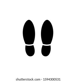 Vector icon of a human footprint on eps 10