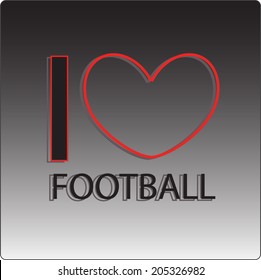 Vector icon "I love football"