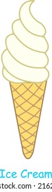 Vector icon of an ice cream