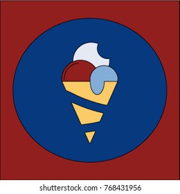 Vector icon of ice cream