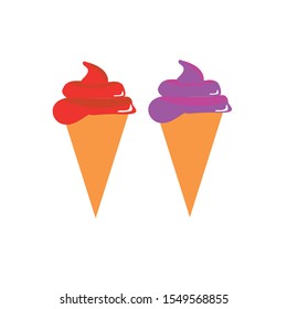 Vector icon of ice cream on EPS 10
