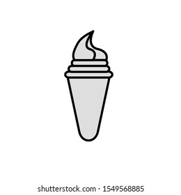 Vector icon of ice cream on EPS 10