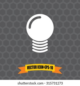 Vector Icon of Idea on Dark Gray Background. Eps.10.